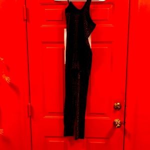 Cute sparkly body suit black with gold